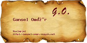 Gansel Omár névjegykártya
